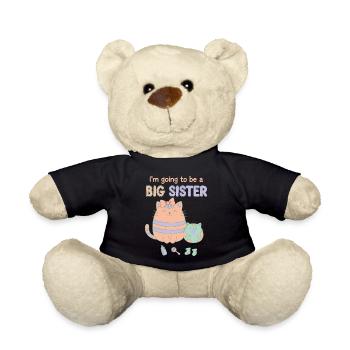 Geschlechterenthüllung: Ich werde ein großes Schwester-Baby sein - Teddy - Schwarz - Vorne