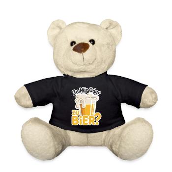 Bier Zu Mir Oder Zu Bier Flirt Single Party Malle - Teddy - Schwarz - Vorne