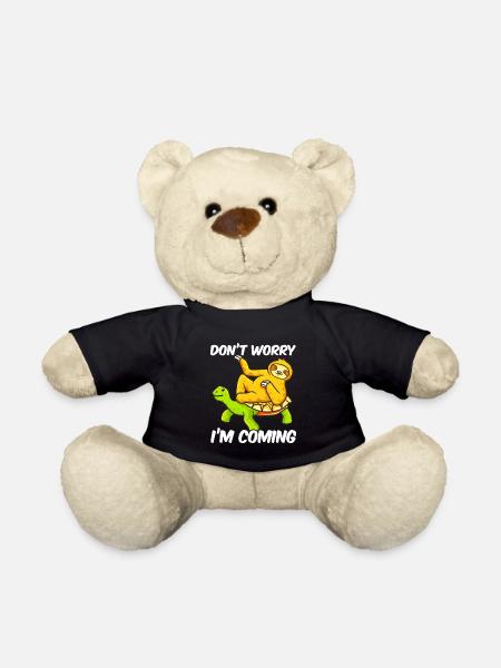 Ne t’inquiète pas, j’arrive, tortue paresseuse - Nounours - noir