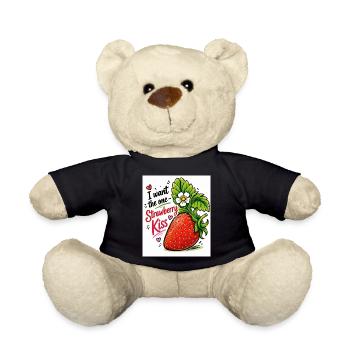 Baiser à la fraise - Nounours - noir - Devant