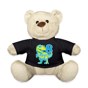 DINO 8 JAHRE DINOSAURIER 8. GEBURTSTAG - Teddy - Schwarz - Vorne