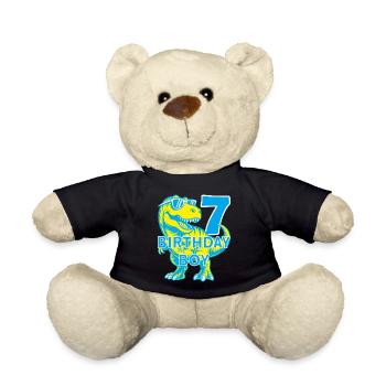 DINO 7 ANS DINOSAURE 7E ANNIVERSAIRE - Nounours - noir - Devant