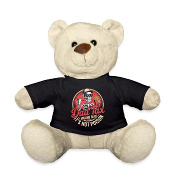 Dad Tax Skeleton Snack Tee - Teddy Bear - black - Front