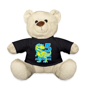 DINO 5 JAHRE DINOSAURIER 5. GEBURTSTAG - Teddy - Schwarz - Vorne