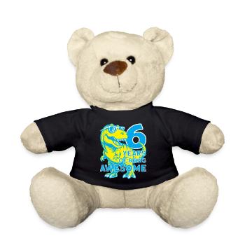DINO 6 JAHRE DINOSAURIER 6. GEBURTSTAG - Teddy - Schwarz - Vorne