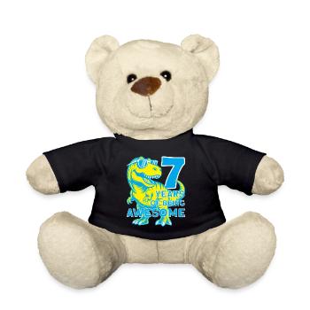 DINO 7 ANS DINOSAURE 7E ANNIVERSAIRE - Nounours - noir - Devant