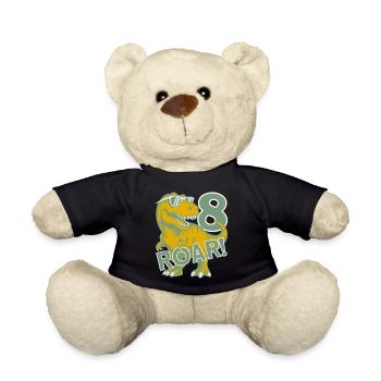 DINO 8 JAHRE DINOSAURIER 8. GEBURTSTAG - Teddy - Schwarz - Vorne