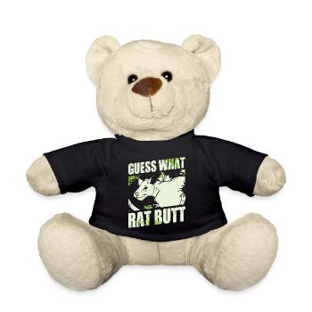 Rat, house rat, rat owner, rat lover - Teddy Bear - black - Front