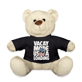 Vacay Mode USA Loading Travel Design - Teddy Bear - black - Front