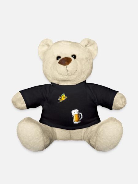 Radler Bier Lustige Zitrone Feierlaune - Teddy - Schwarz