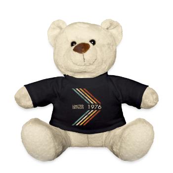 1976 Limited Edition Geburtstag Herren Damen Retro - Teddy - Schwarz - Vorne