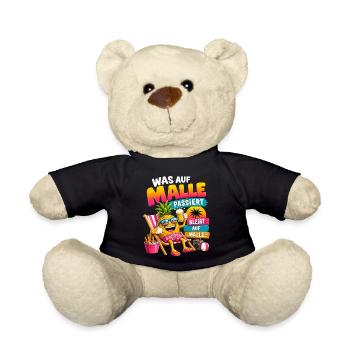 Was auf Malle passiert bleibt auf Malle Fun Spruch - Teddy - Schwarz - Vorne