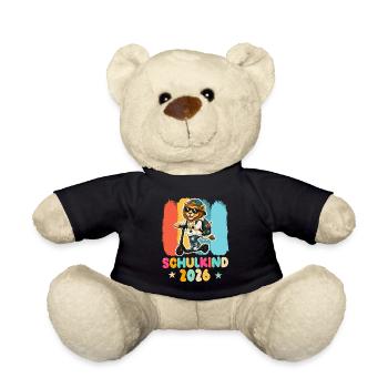 Einschulung Schulkind 2026 Junge Mädchen Löwe - Teddy - Schwarz - Vorne