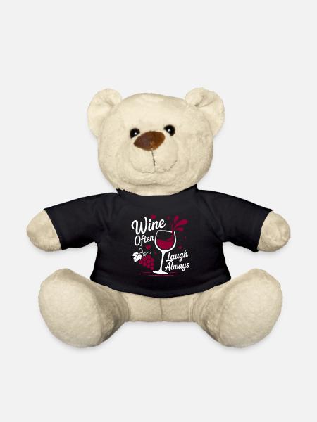 Wein lacht oft immer - Teddy - Schwarz