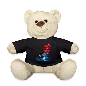 66. Geburtstag Geschenk Original August 1960 - Teddy - Schwarz - Vorne