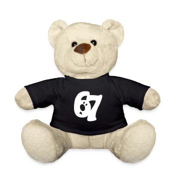 six seven | Number duo 6 and 7 | questioning face - Teddy Bear - black - Front