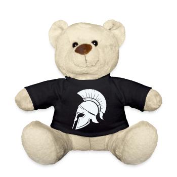 Spartanischer Helmschutz Grafik Blau - Teddy - Schwarz - Vorne