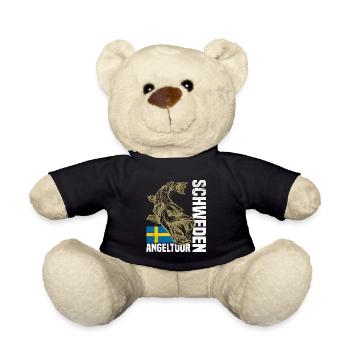 Sweden Fishing - Teddy Bear - black - Front