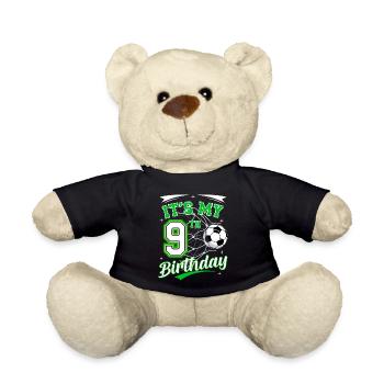 Its My 9th Birthday Soccer Boys 9 Years Birthday 9 - Nounours - noir - Devant