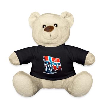 Norwegen Angler Motiv - Teddy - Schwarz - Vorne