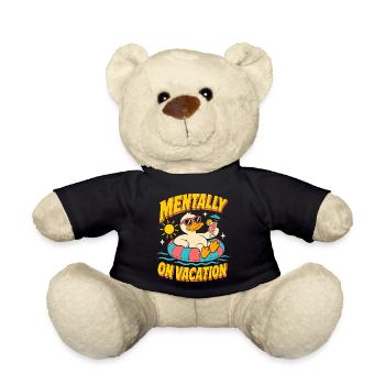 Mentally on Vacation Duck - Teddy Bear - black - Front