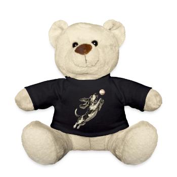 Basset Hound Dog Breed Baseball - Teddy Bear - black - Front