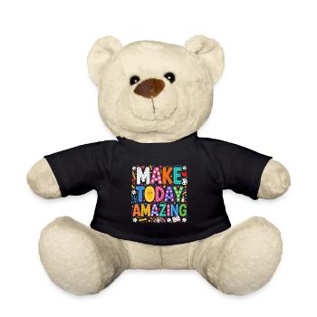 Make Today Amazing Colorful Motivation For Kids - Teddy Bear - black - Front
