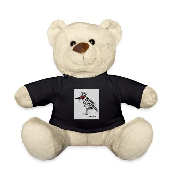 Kackvogel – Lustiger Vogel mit schwarzem Humor - Teddy - Schwarz - Vorne