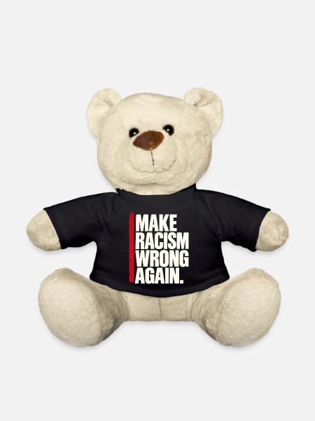 Make Racism Wrong Again – Antirassismus Spruch - Teddy - Schwarz
