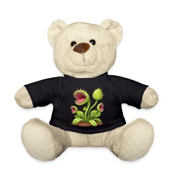 Fleischfressende Pflanze Geschenk  - Teddy - Schwarz - Vorne