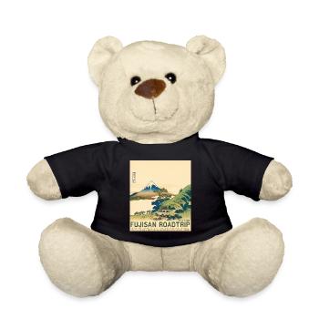 Mt Fuji Road Trip Neo Ukiyo-e Japanese Art - Teddy - Schwarz - Vorne
