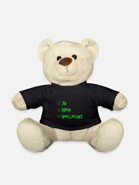 Yes No Maybe - Teddy Bear - black