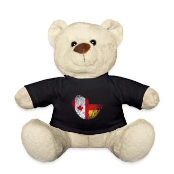 Kanada Fingerabdruck für stolze Deutsch-Kanadier - Teddy - Schwarz - Vorne