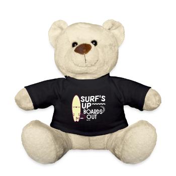 Sea Surfboard Sun Holiday - Teddy Bear - black - Front