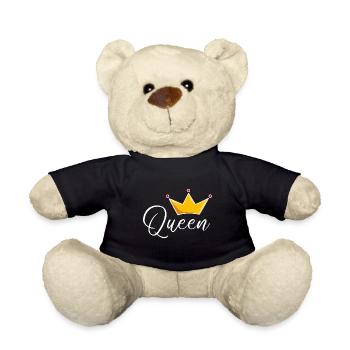Reine avec couronne - Nounours - noir - Devant