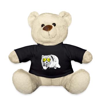 Waschbär Tierliebhaber Naturfans Sonnenbrille Wasc - Teddy - Schwarz - Vorne