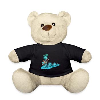 Seeungeheuer Fabelwesen Schottland Dudelsack - Teddy - Schwarz - Vorne