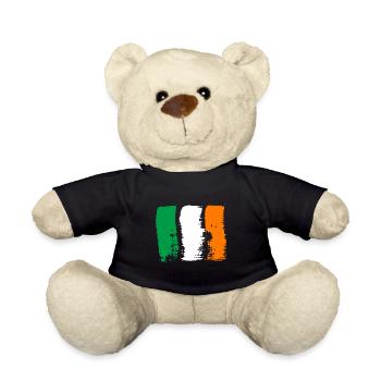 Irland Flagge Vintage Irische Fahne Dublin - Teddy - Schwarz - Vorne