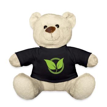 Conception d’icône de feuilles vertes pour les fiers végétaliens - Nounours - noir - Devant