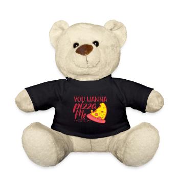 You Wanna Pizza Me - Funny Pizza Lovers - Nounours - noir - Devant