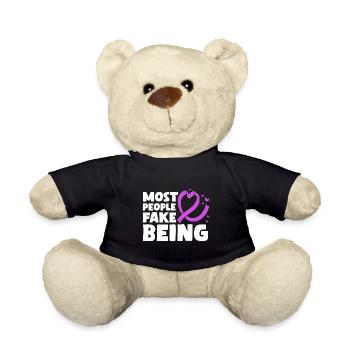 Most people fake being Fibromyalgia - Teddy Bear - black - Front