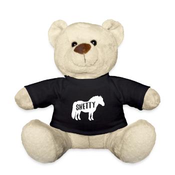 Shetty Shetland pony horse rider ladies girls - Teddy Bear - black - Front