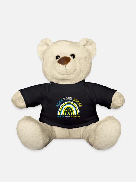 Rock Your Socks World Down Syndrome Month - Teddy - Schwarz