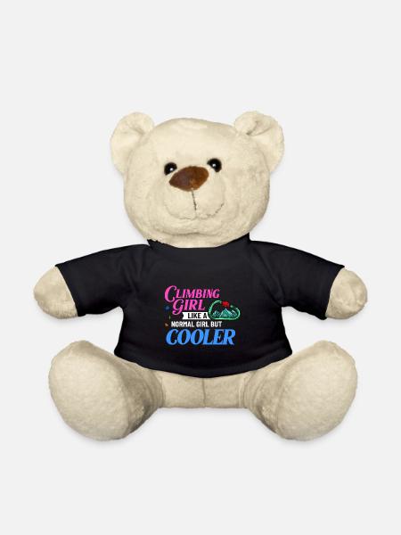 Rock Climbing Climbing Indoor Bouldering Girls Wall - Teddy Bear - black
