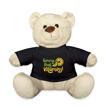 Gimme Vitamins Ironic Lemon Juice Citrus Fruits - Teddy Bear - black - Front