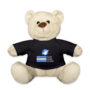Don't touch my cat, my dog, my house - Teddy Bear - black - Front
