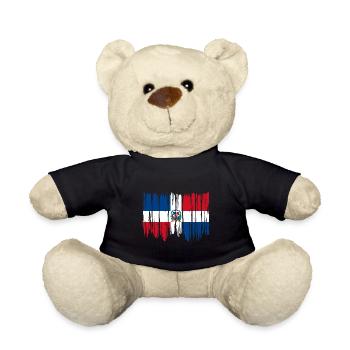 Dominican Republic Flag Dom Rep Flag Travel - Teddy Bear - black - Front