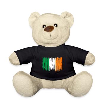 Irland Flagge Vintage Irische Fahne Dublin - Teddy - Schwarz - Vorne