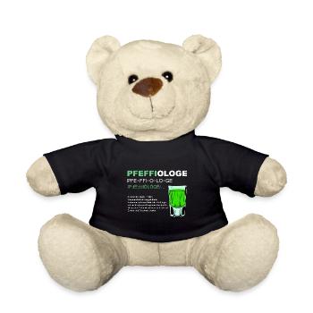 Pfeffiologe Pfeffi Pfefferminz Likör Sauf JGA - Teddy - Schwarz - Vorne