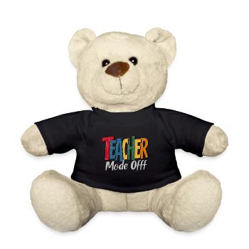 Lustiger Lehrer Mode Off im Ruhestand - Teddy - Schwarz - Vorne